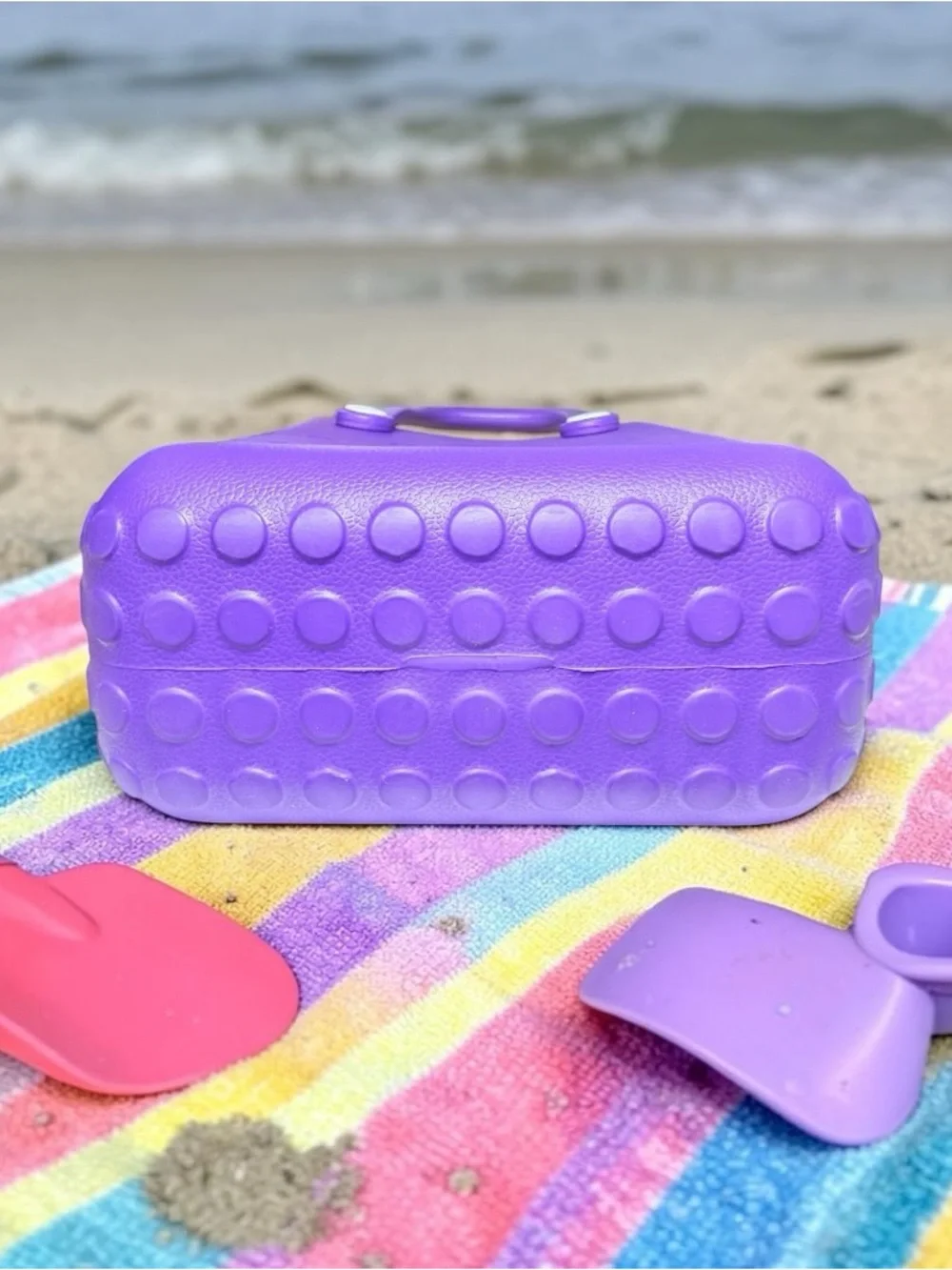 💜Purple Mini EVA Tote Bag for Beach 🏝️ or Pool!  NWOT - Picture 7 of 7